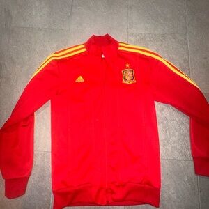 Adidas Red Spain Soccer track Jacket